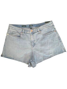 Wild Fable High Rise Midi Shorts Womens 17/R Blue Denim Casual Stretch NWT